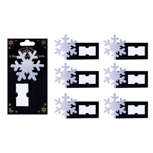 Picture of NAME CARD FLAKE GLITTER SILVER X6